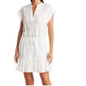 Veronica Beard Linen Cotton Hanne White Dress Size S